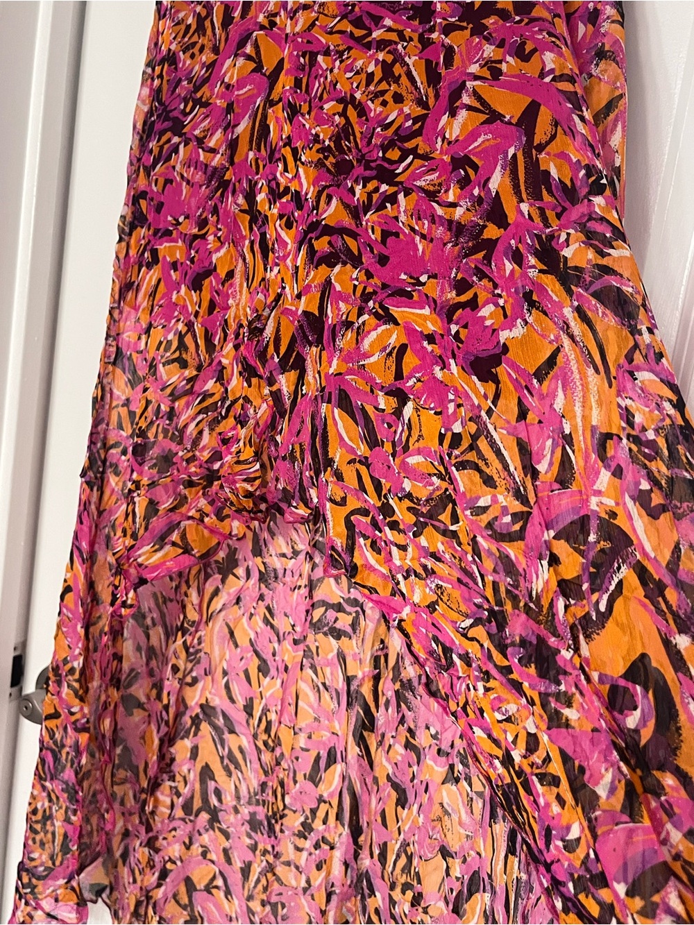 Patrizia Pepe Pink and Orange Floral Maxi Skirt - Picture 5 of 8